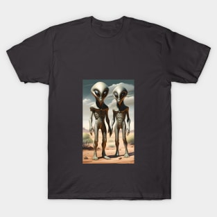 2 Alien Greys Desert T-Shirt